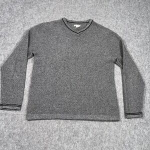 Carbon 2 Cobalt Black White Knit V-Neck Pullover Sweater Men's Size Large
